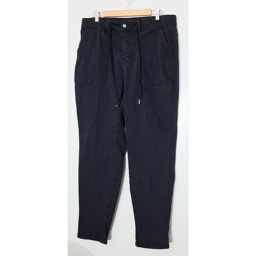 Judy Blue Jeans Women's Size 18W Blue Jogger Pants High Waist Drawstring Pockets